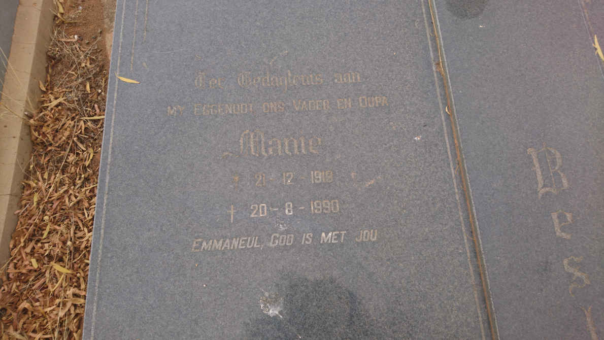 BESTER Manie 1919-1990 &amp; Dora MATTHEE 1924-
