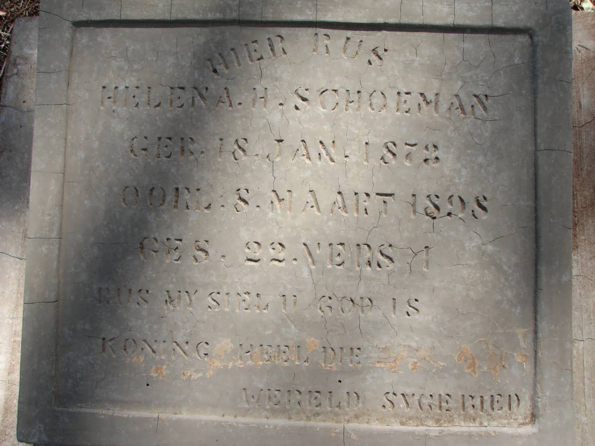 SCHOEMAN Helena H. 1873-1898