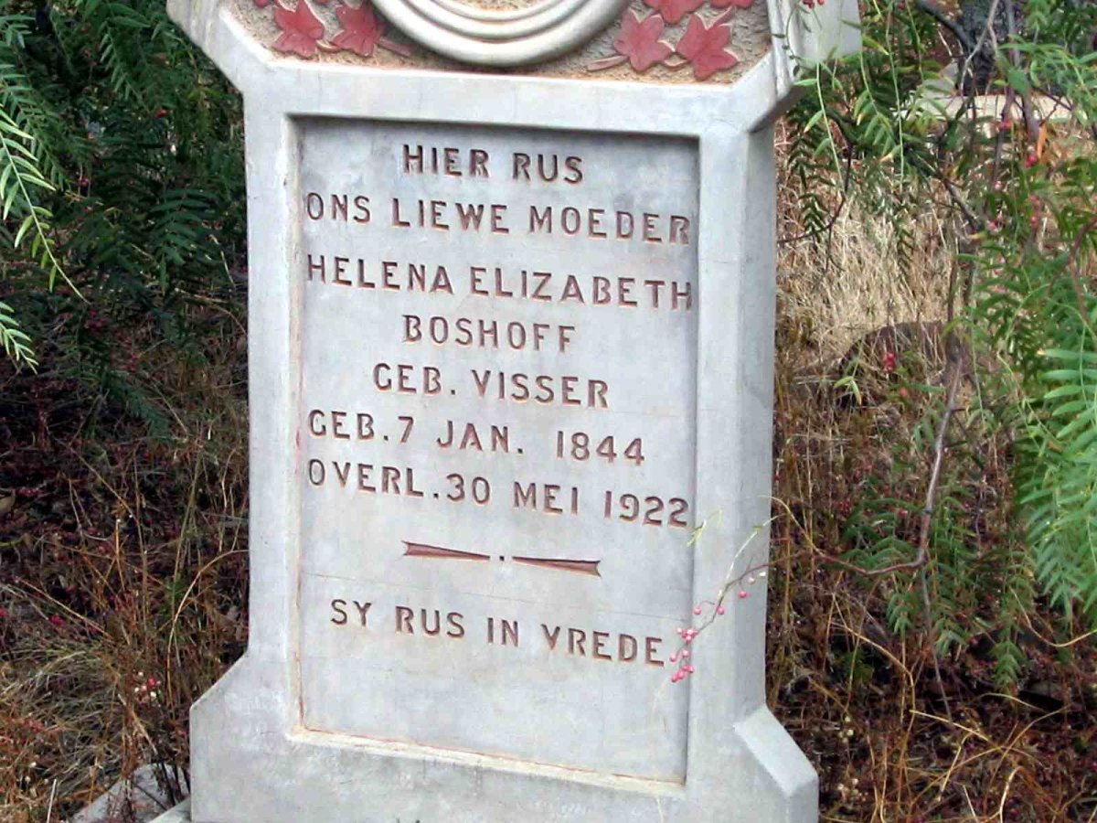 BOSHOFF Helena Elizabeth nee VISSER 1844-1922