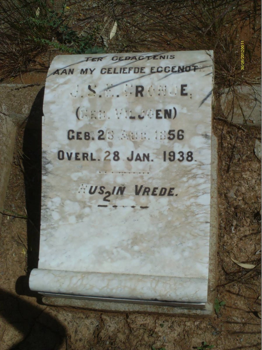 CRONJE J.S.E. nee VILJOEN 1856-1938