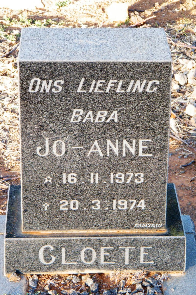 CLOETE Jo-Anne 1973-1974