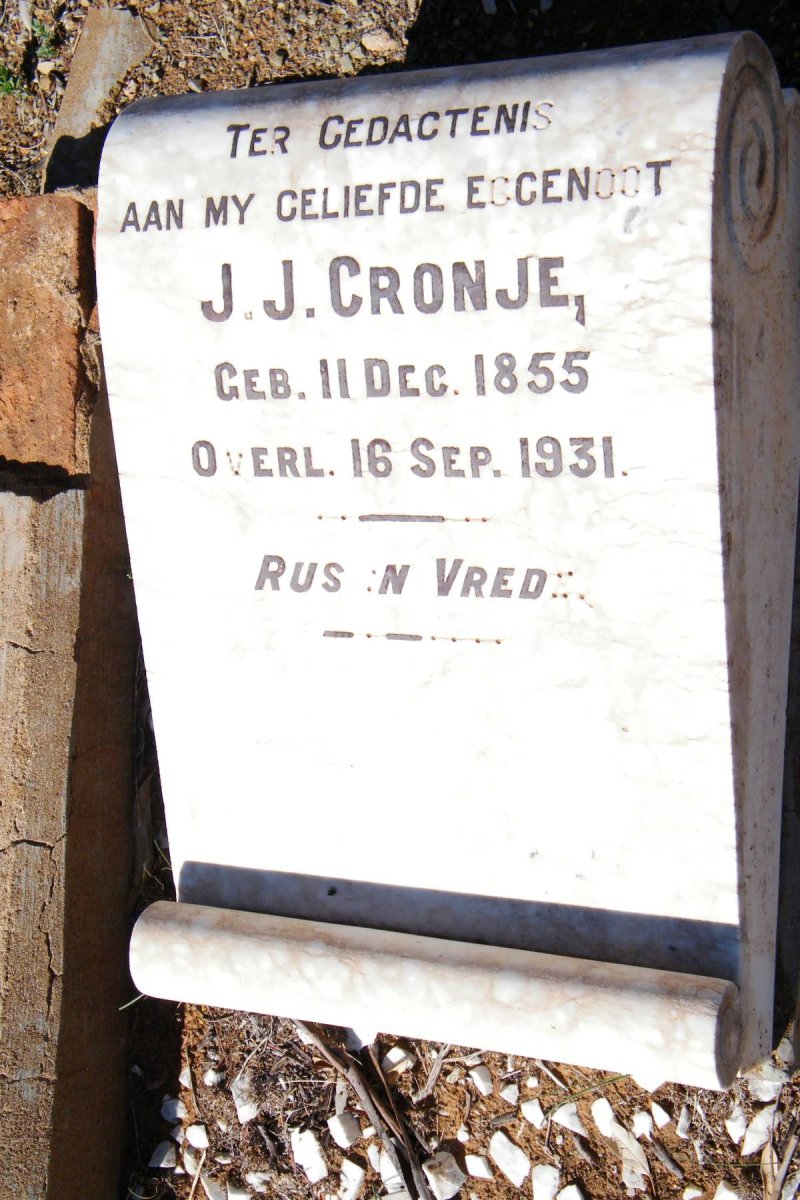 CRONJE J.J. 1855-1931