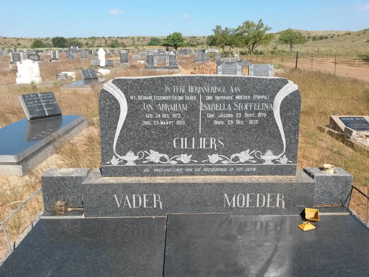 CILLIERS Jan Abraham 1872-1950 &amp; Isabella Stoffelina JACOBS 1879-1973