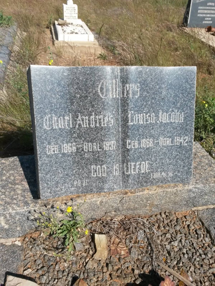 CILLIERS Charl Andries 1866-1937 &amp; Louisa Jacoba 1868-1942