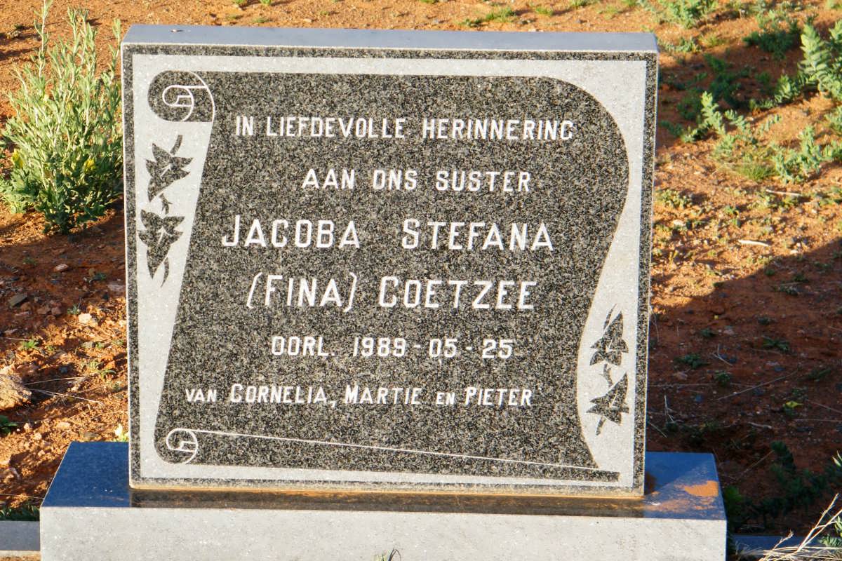 COETZEE Jacoba Stefana -1989 :: COETZEE Cornelia :: COETZEE Martha Helena