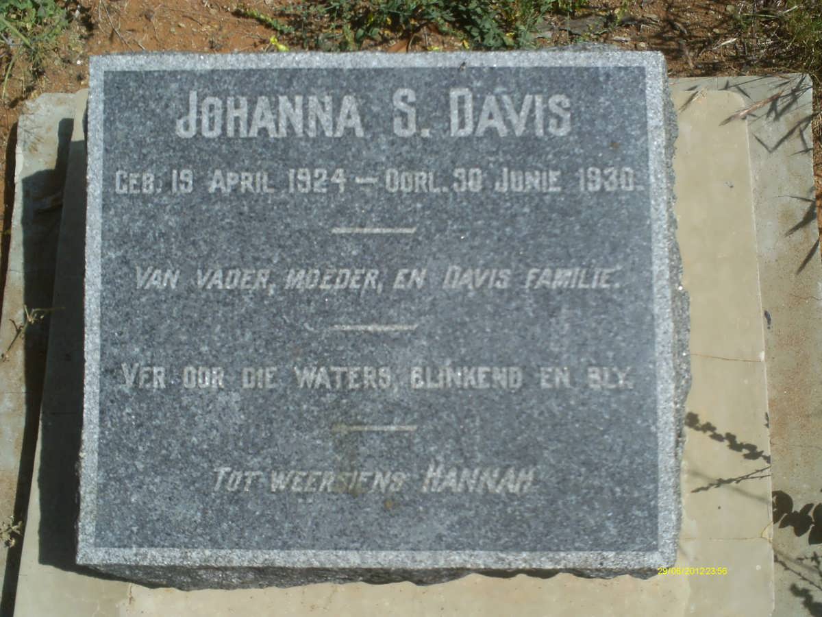 DAVIS Johanna S. 1924-1930