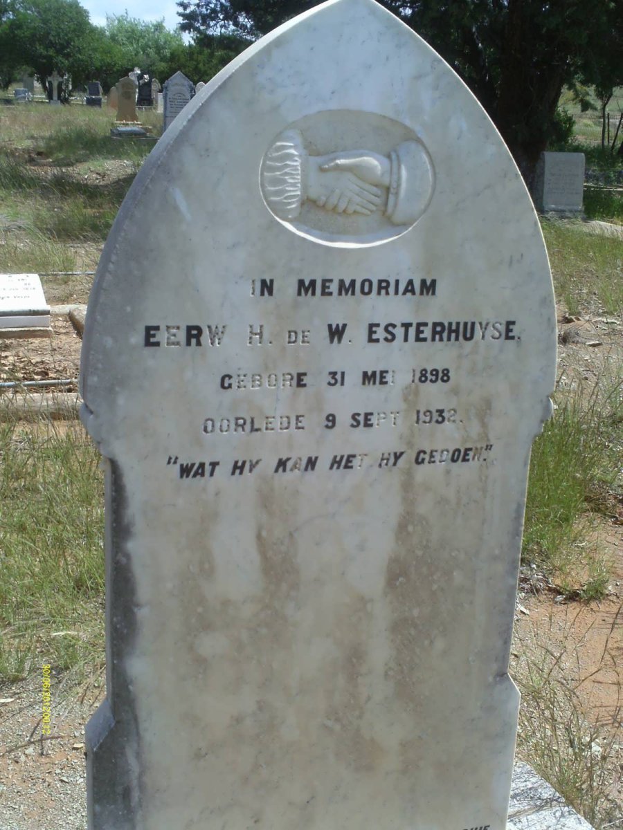 ESTERHUYSE H. de W. 1898-1932