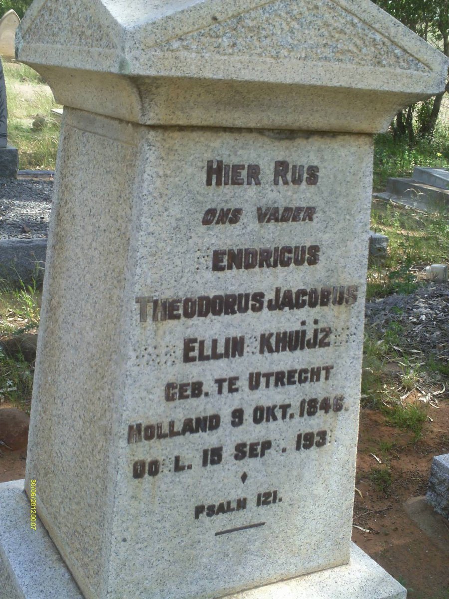 ELLINCKHUIJZEN Hendricus Theodorus Jacobus, van 1846-1931