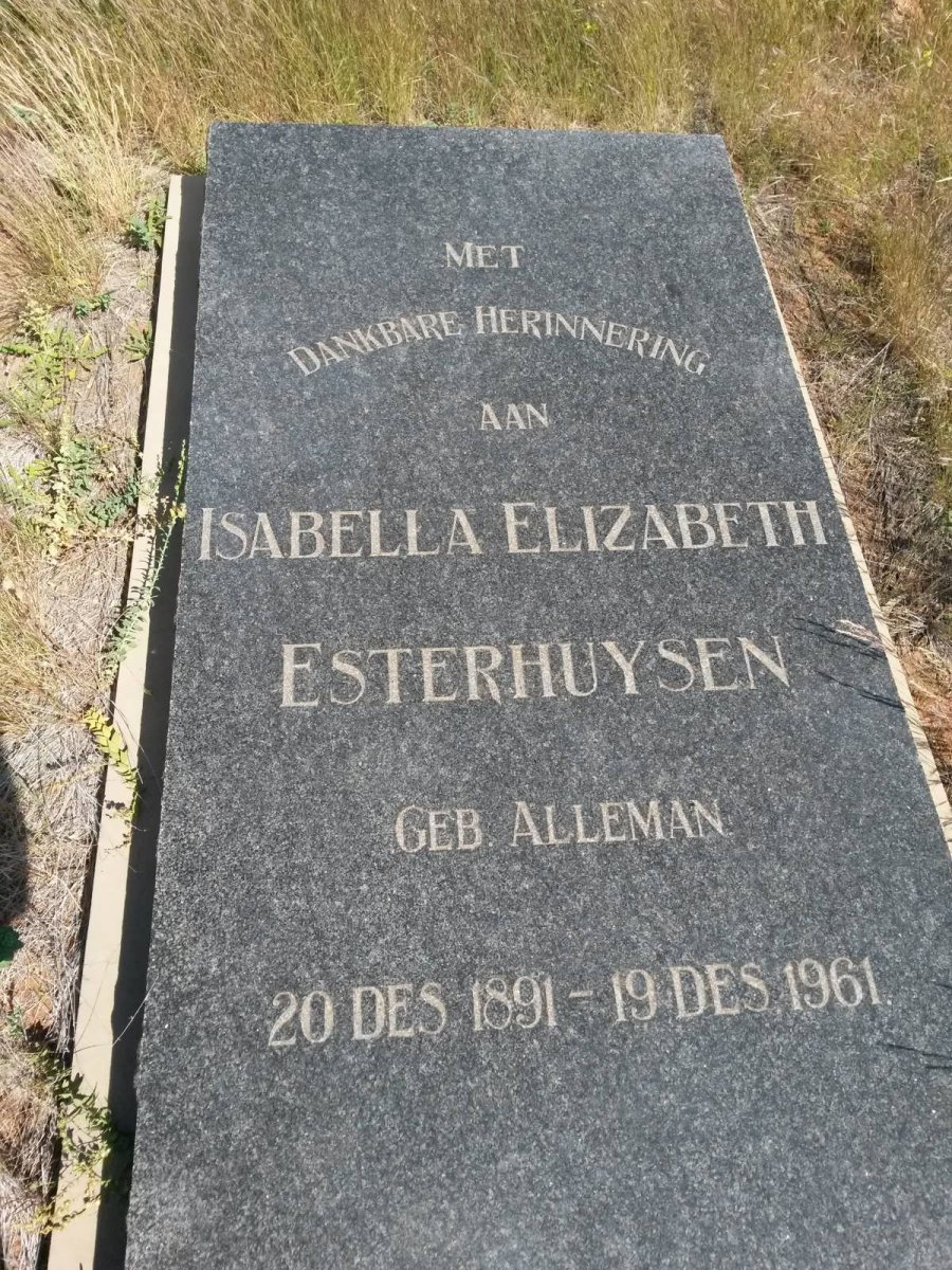 ESTERHUYSEN Isabella Elizabeth nee ALLEMAN 1891-1961