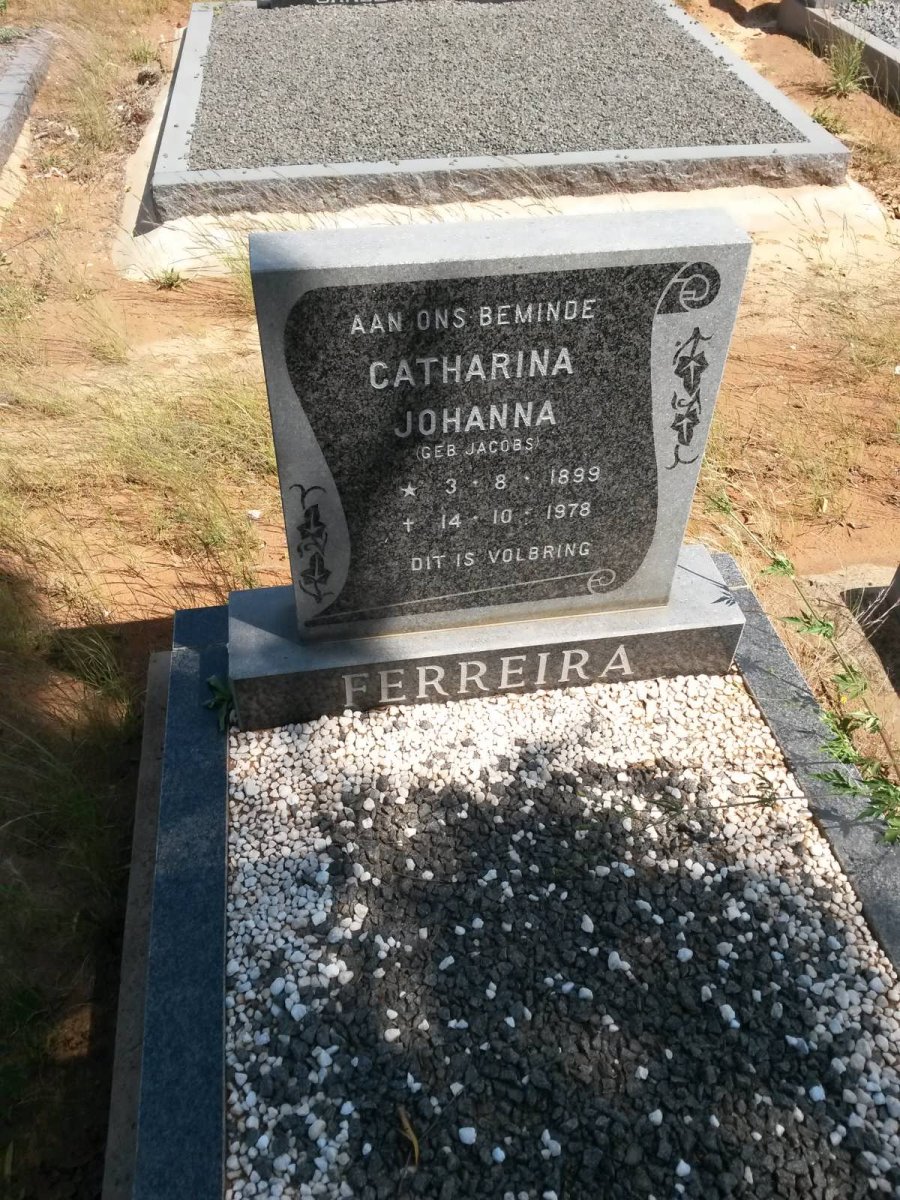 FERREIRA Catharina Johanna nee JACOBS 1899-1978