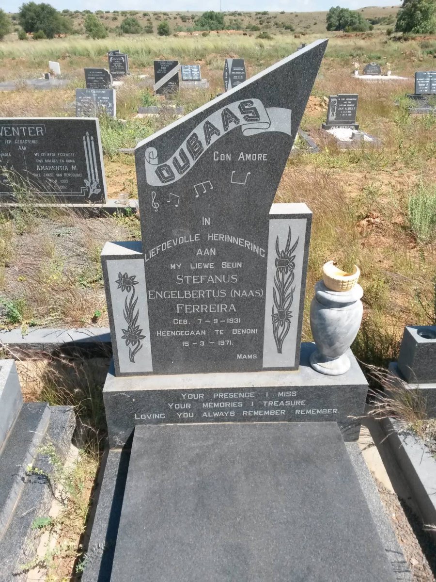 FERREIRA Stefanus Engelbertus 1931-1971