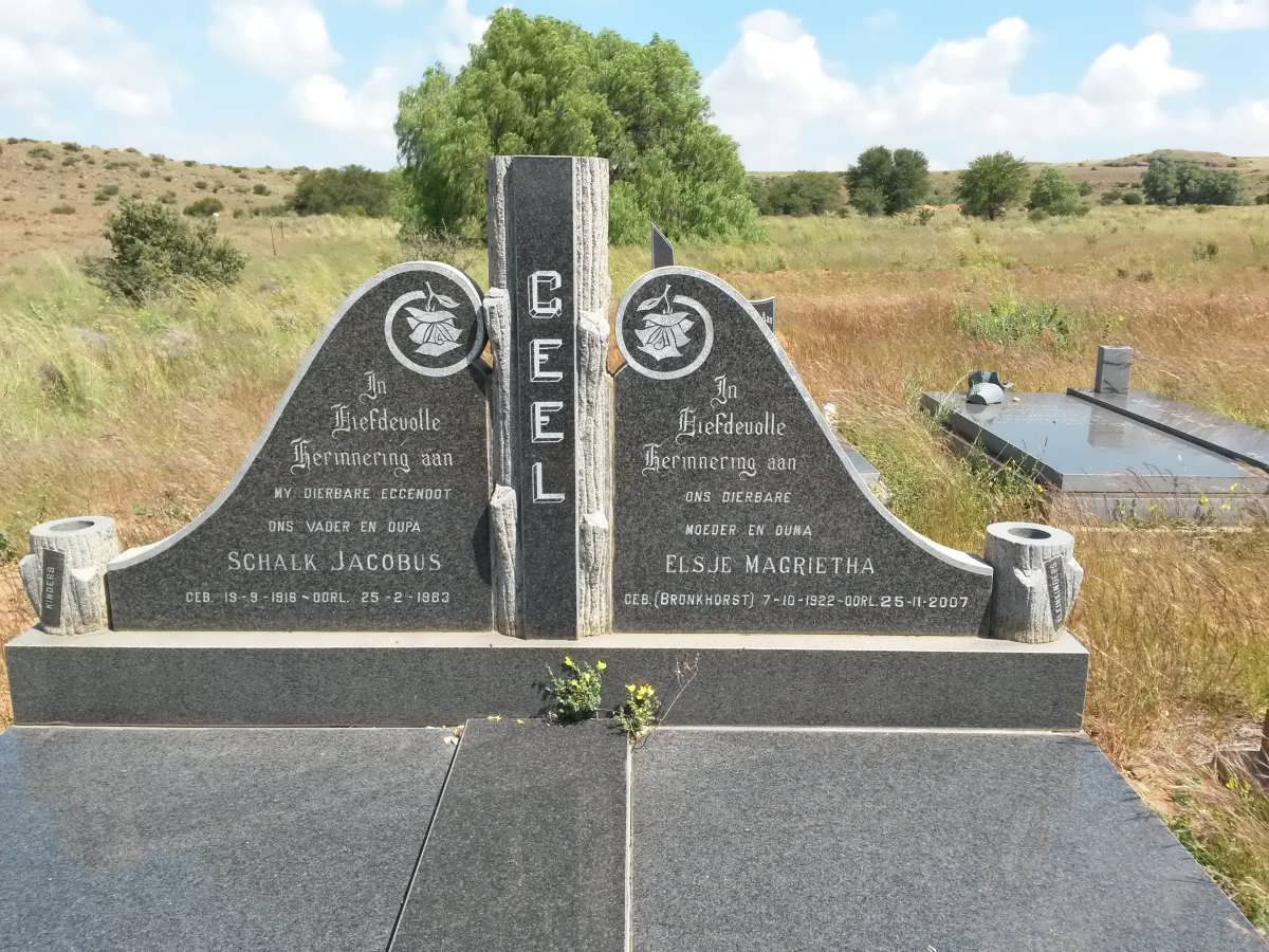 GEEL Schalk Jacobus 1916-1983 &amp; Elsje Magrietha BRONKHORST 1922-2007