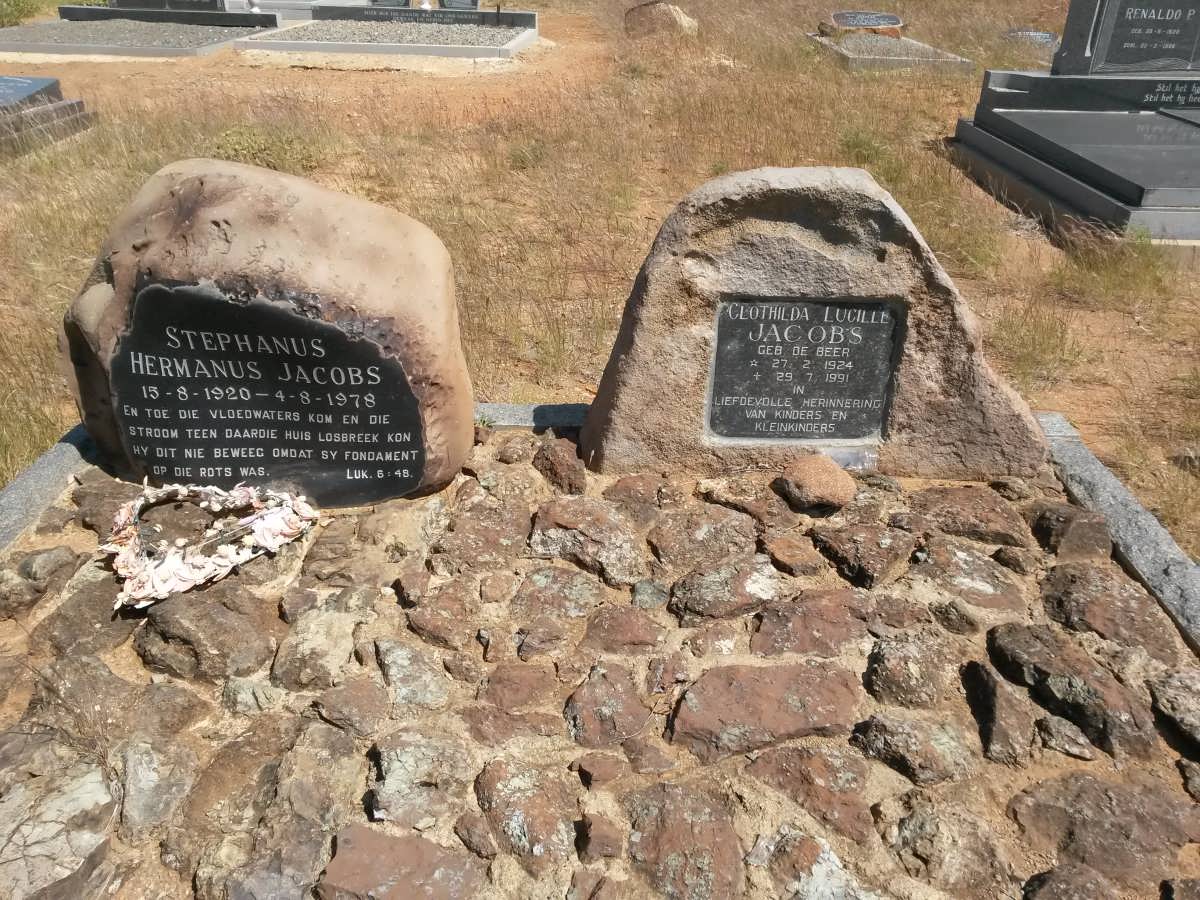 JACOBS Stephanus Hermanus 1920-1978 &amp; Clothilda Lucille DE BEER 1924-1991
