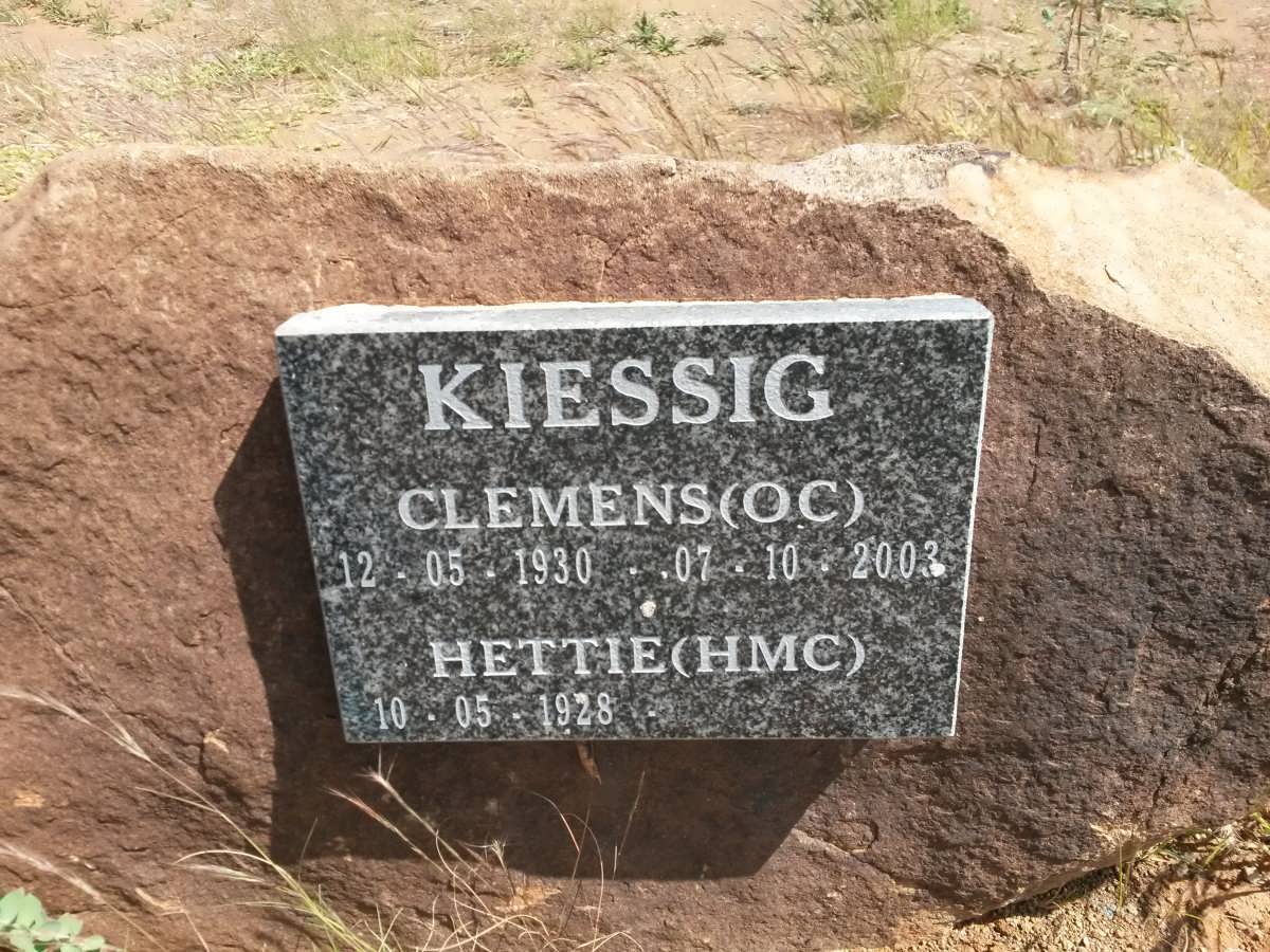 KIESSIG O.C. 1930-2003 &amp; H.M.C. 1928-