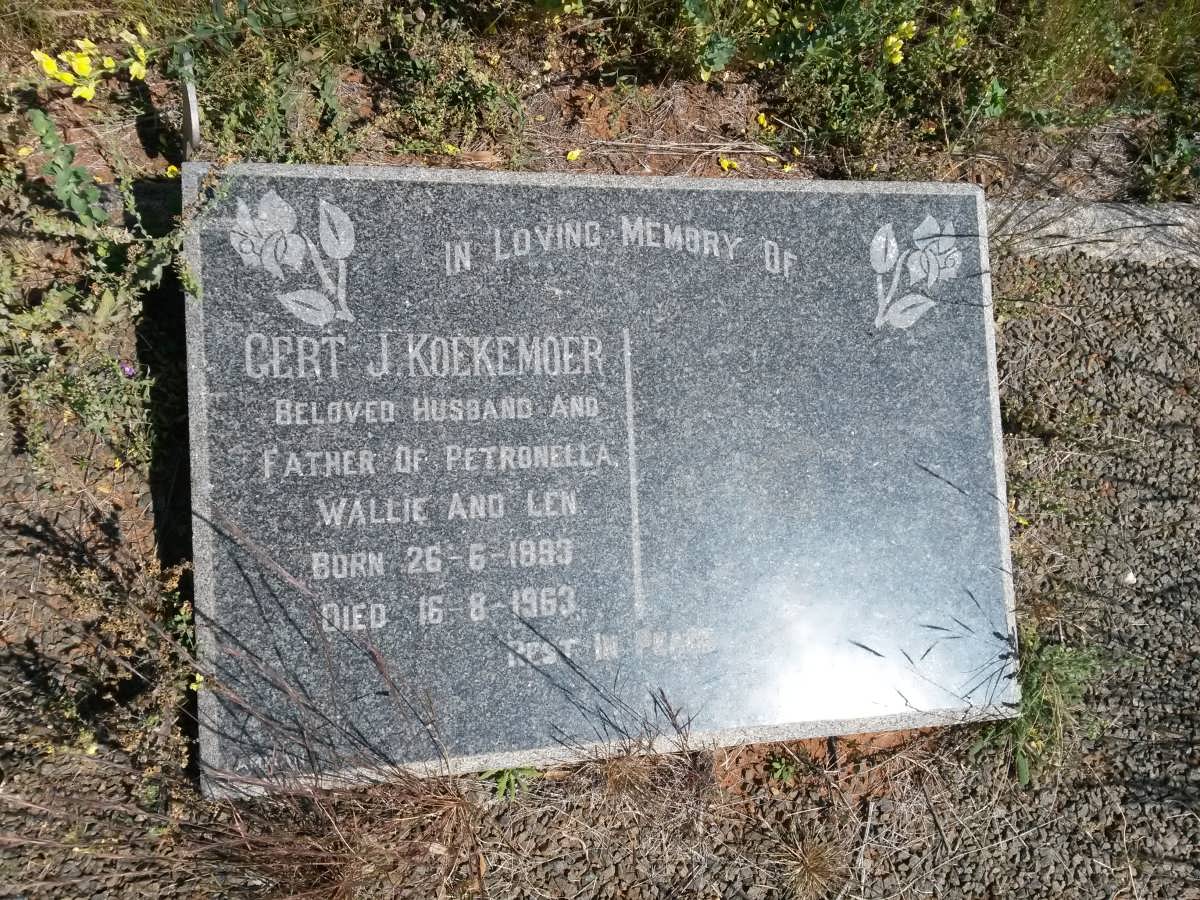 KOEKEMOER Gert J. 1893-1963