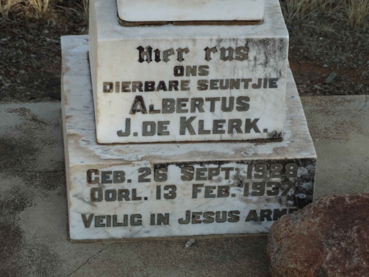 KLERK Albertus J., de 1928-1937