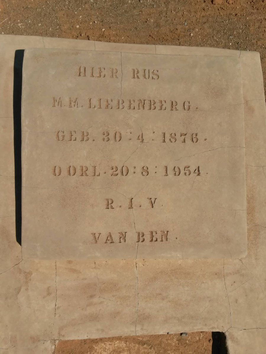 LIEBENBERG M.M. 1876-1954