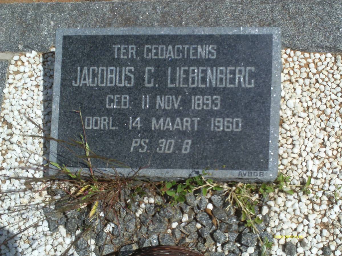 LIEBENBERG Jacobus G. 1893-1960