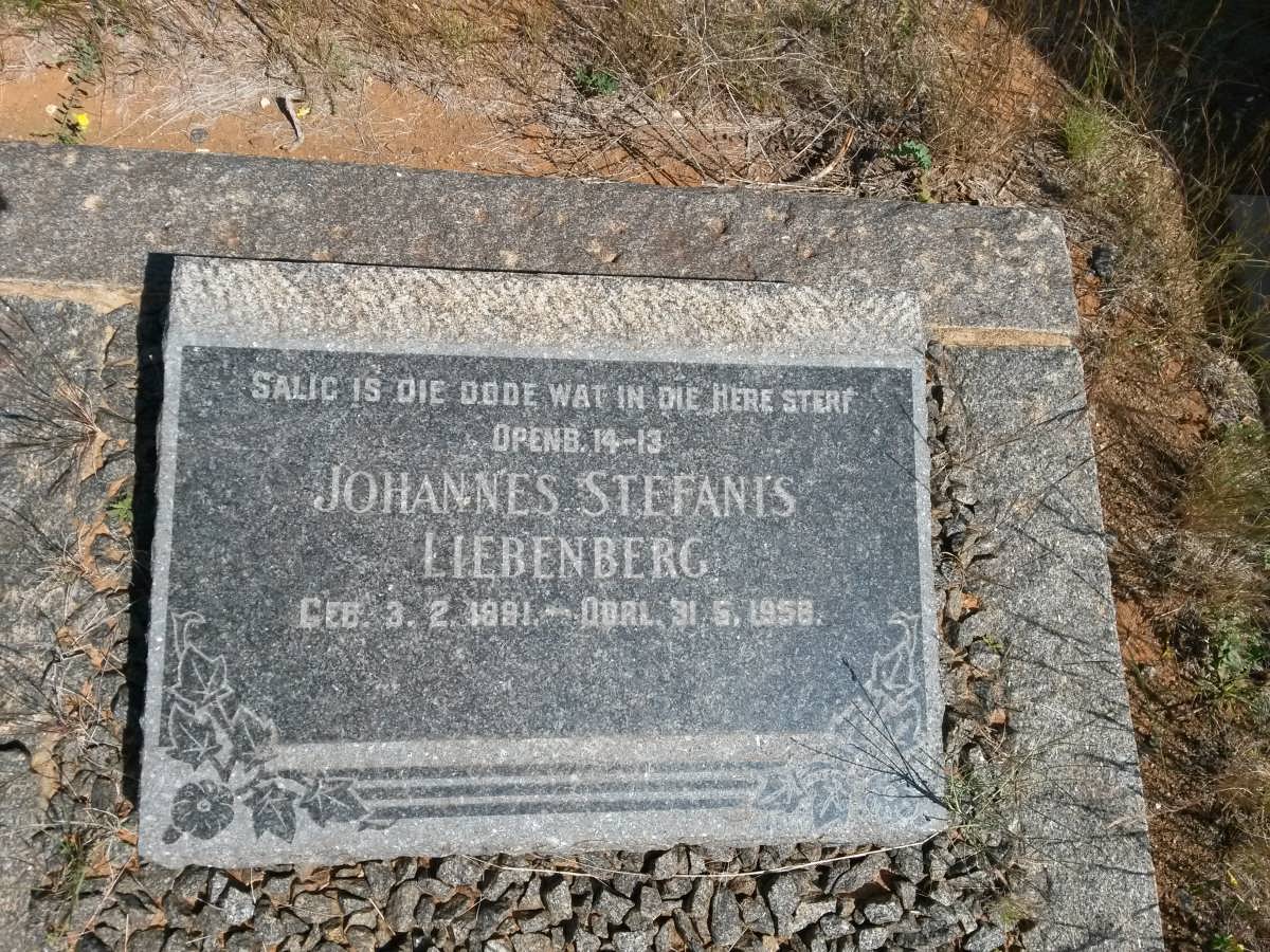 LIEBENBERG Johannes Stefanis 1891-1958