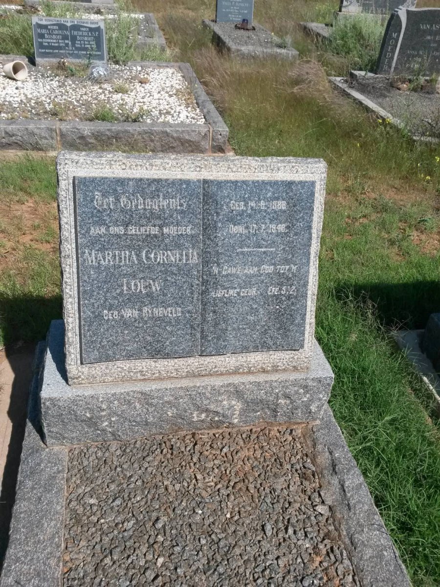 LOUW Martha Cornelia nee VAN RYNEVELD 1888-1948