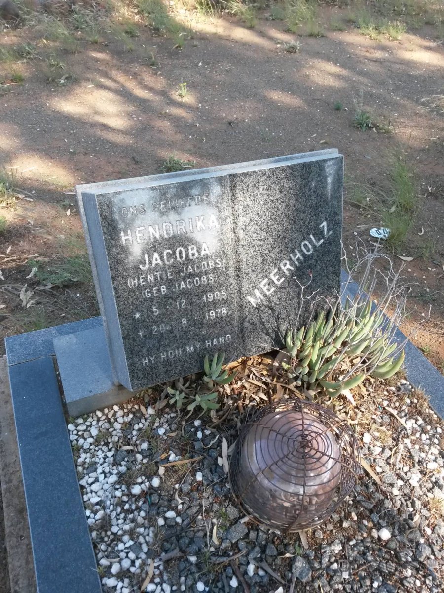 MEERHOLZ Hendrika Jacoba nee JACOBS 1905-1978