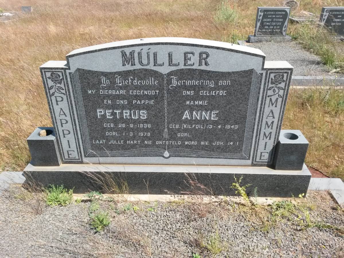 MÜLLER Petrus 1938-1979 &amp; Anne KILFOIL 1943-