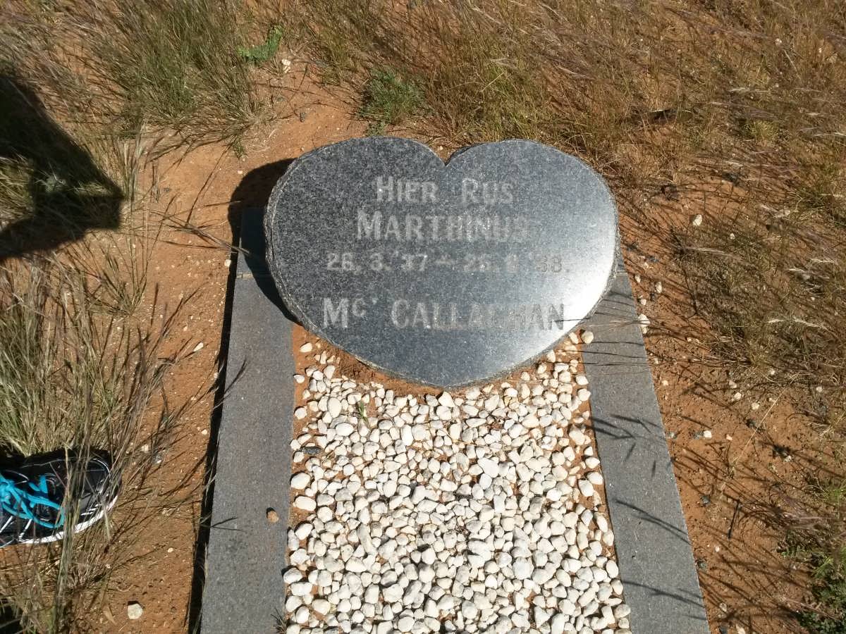 McCALLAGHAN Marthinus 1937-1938