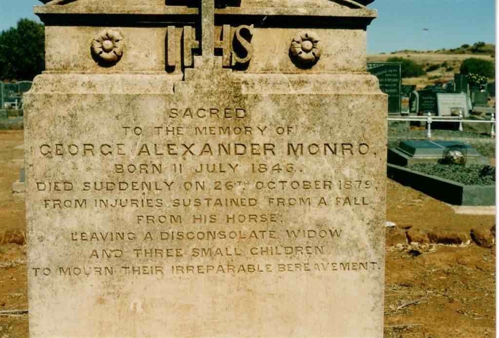 MONRO  George Alexander 1846-1879