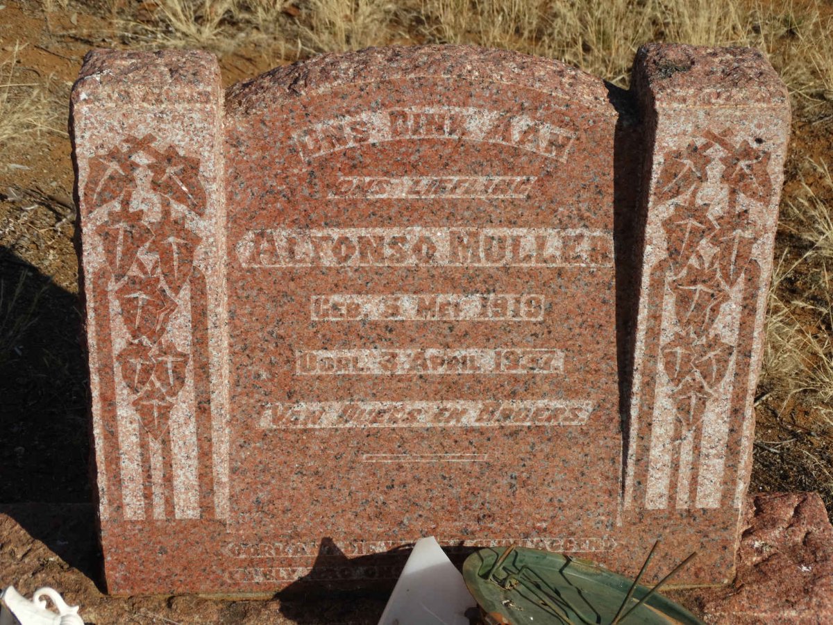 MULLER Alfonso 1919-1937