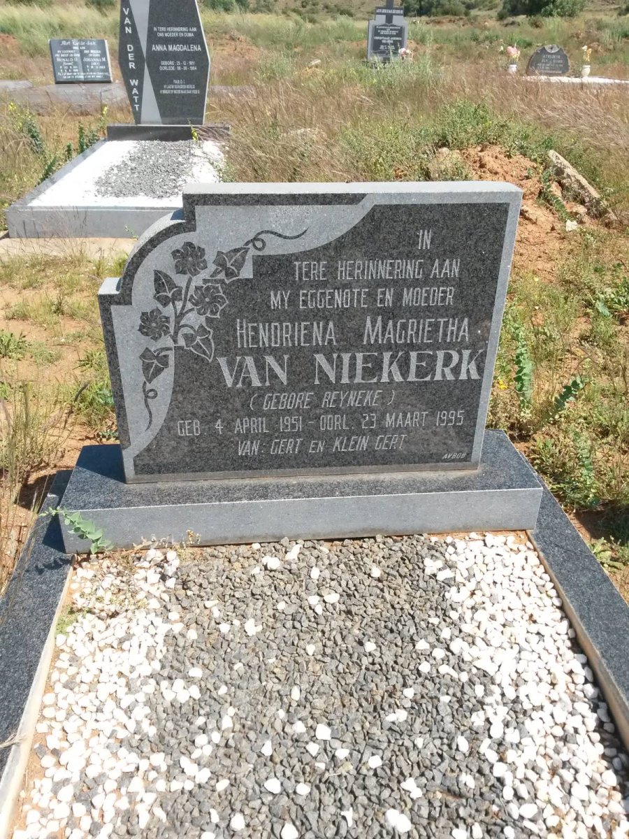 NIEKERK Hendriena Magrietha, van nee REYNEKE 1951-1995