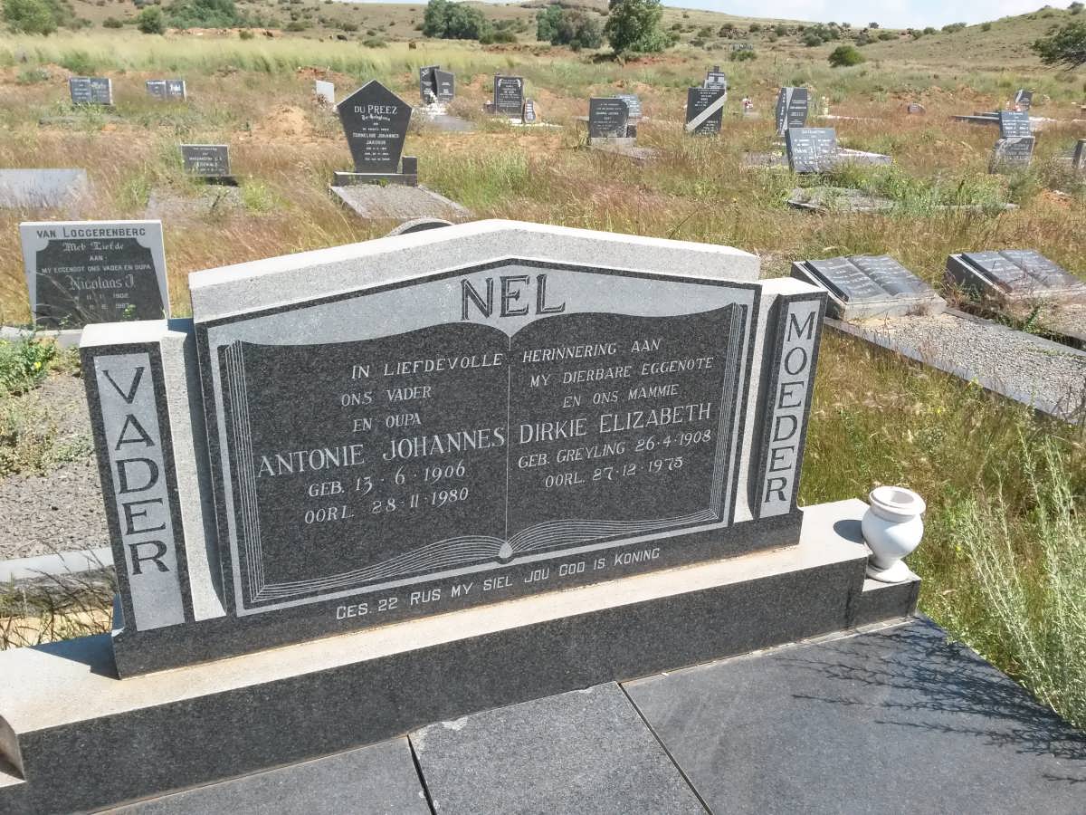 NEL Antonie Johannes 1906-1980 &amp; Dirkie Elizabeth GREYLING 1908-1975
