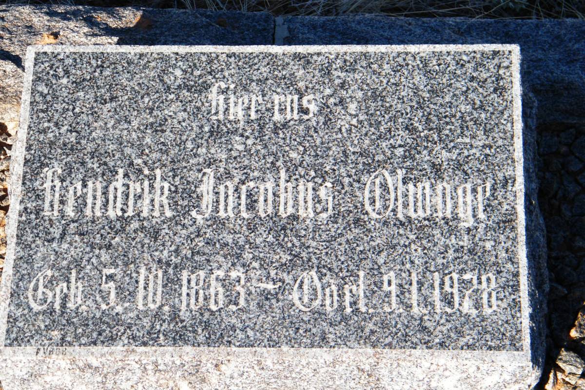 OLWAGE Hendrik Jacobus 1863-1928 &amp; Martha Helena 1876-1947 :: OLWAGE Hendrik Jacobus 1906-1946