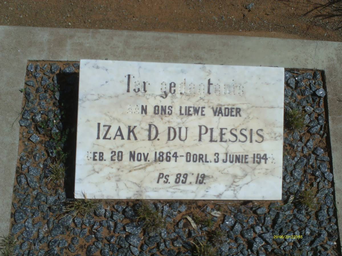 PLESSIS Izak D., du 1864-1944