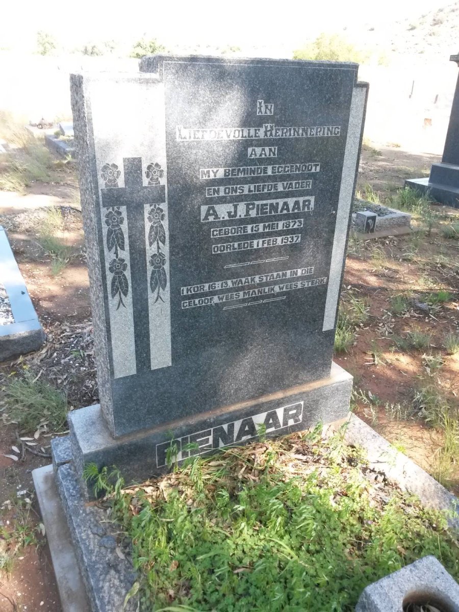 PIENAAR A.J. 1873-1937