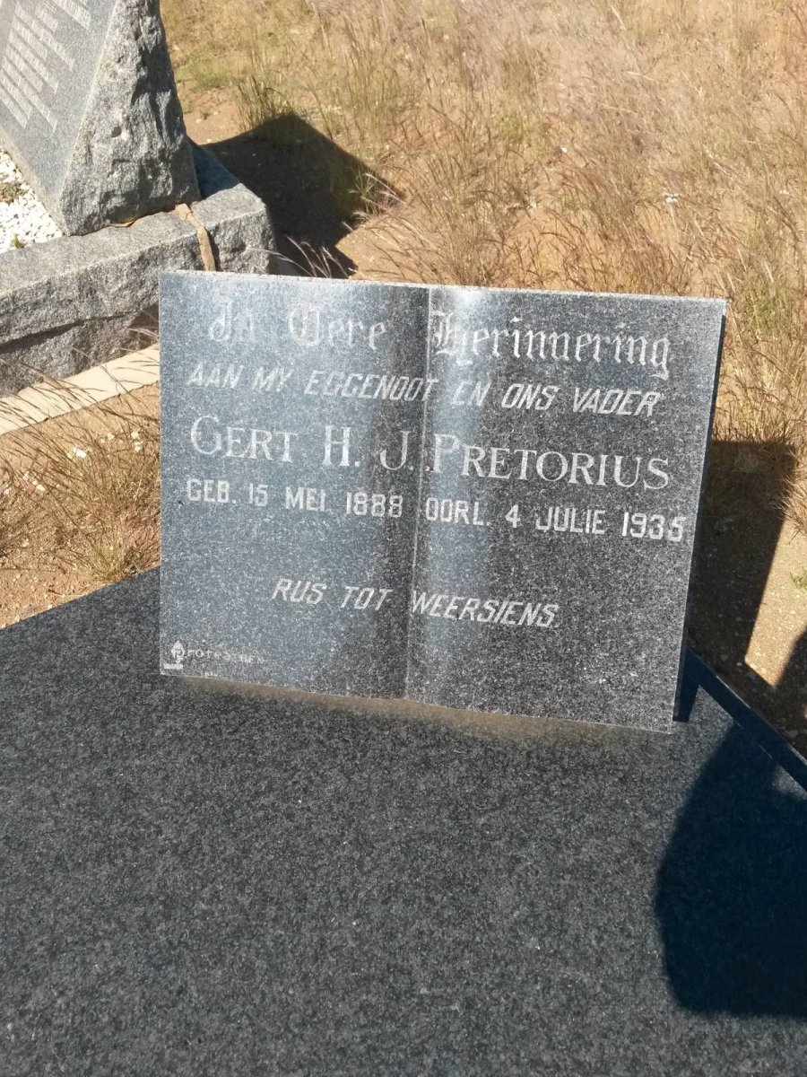 PRETORIUS Gert H.J. 1888-1935