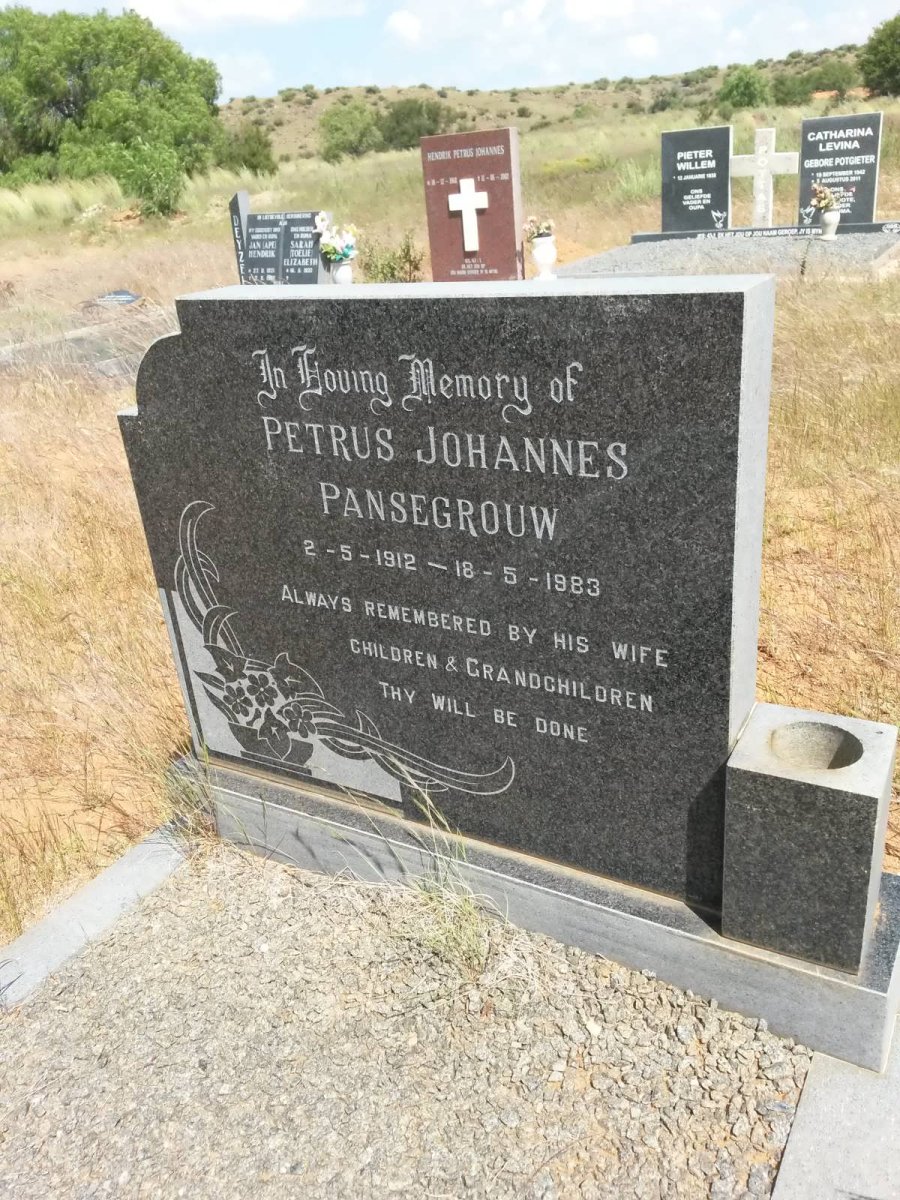 PANSEGROUW Petrus Johannes 1912-1983