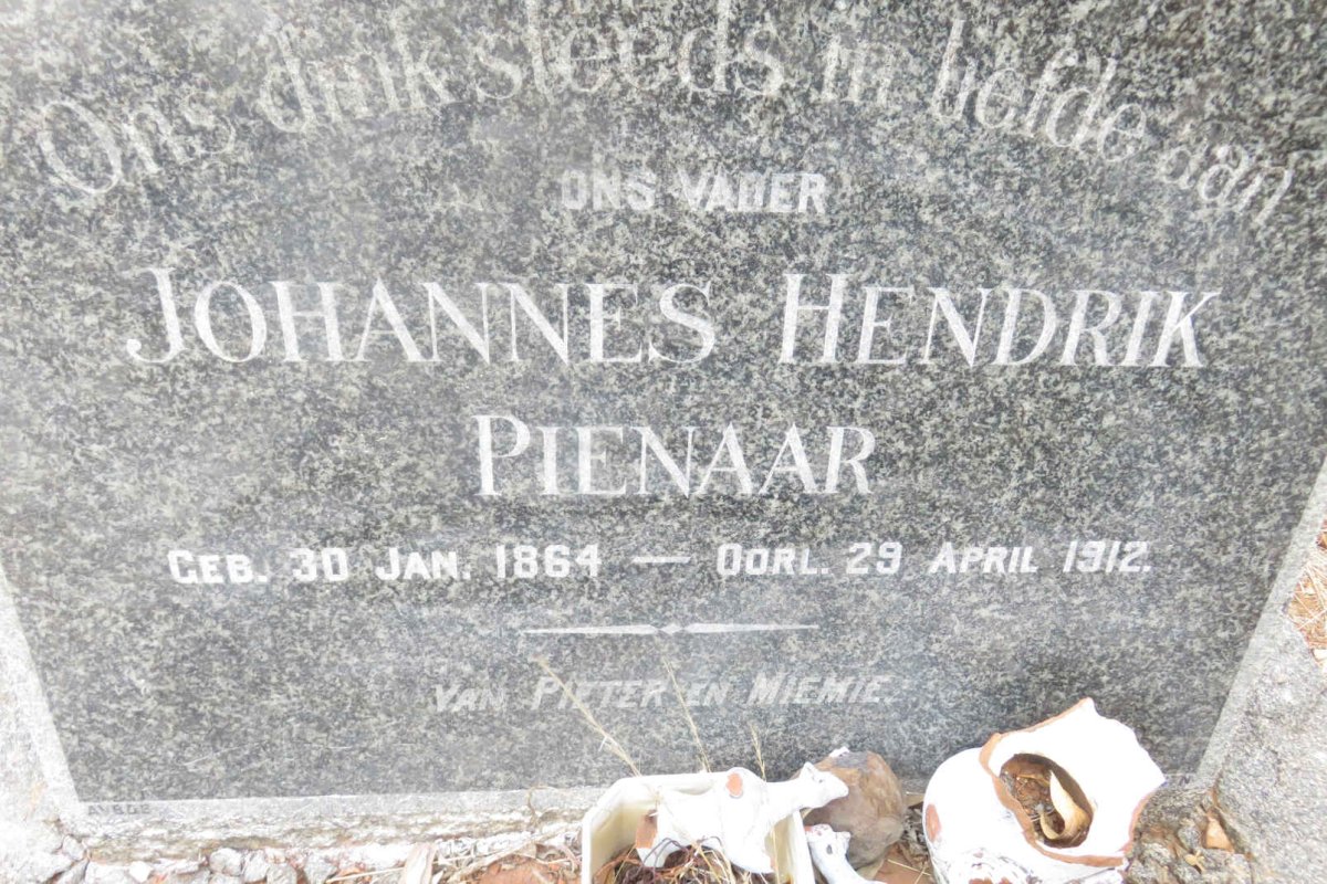 PIENAAR Johannes Hendrik 1864-1912