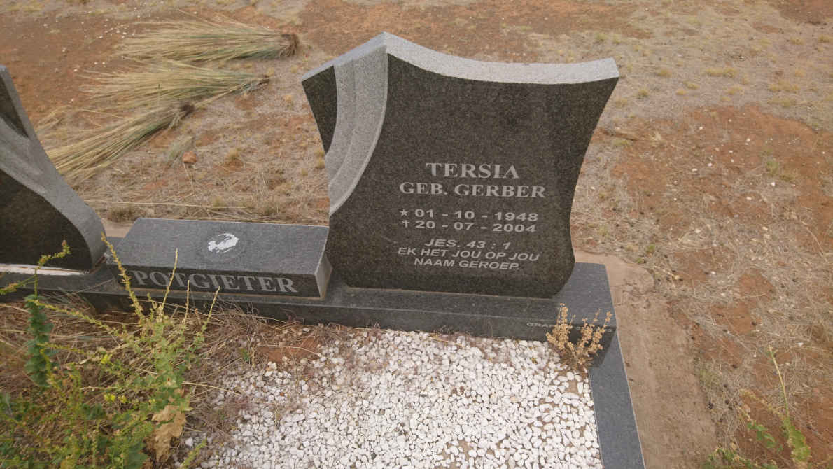 POTGIETER Phillipus Johannes 1946- &amp; Tersia GERBER 1948-2004