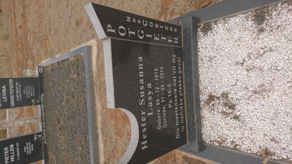 POTGIETER Hester Susanna Lasya nee COETZEE 1915-2014