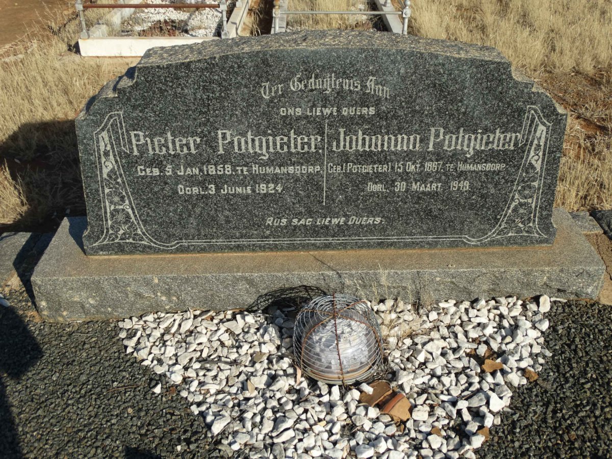 POTGIETER Pieter 1858-1924 &amp; Johanna POTGIETER 1867-1949