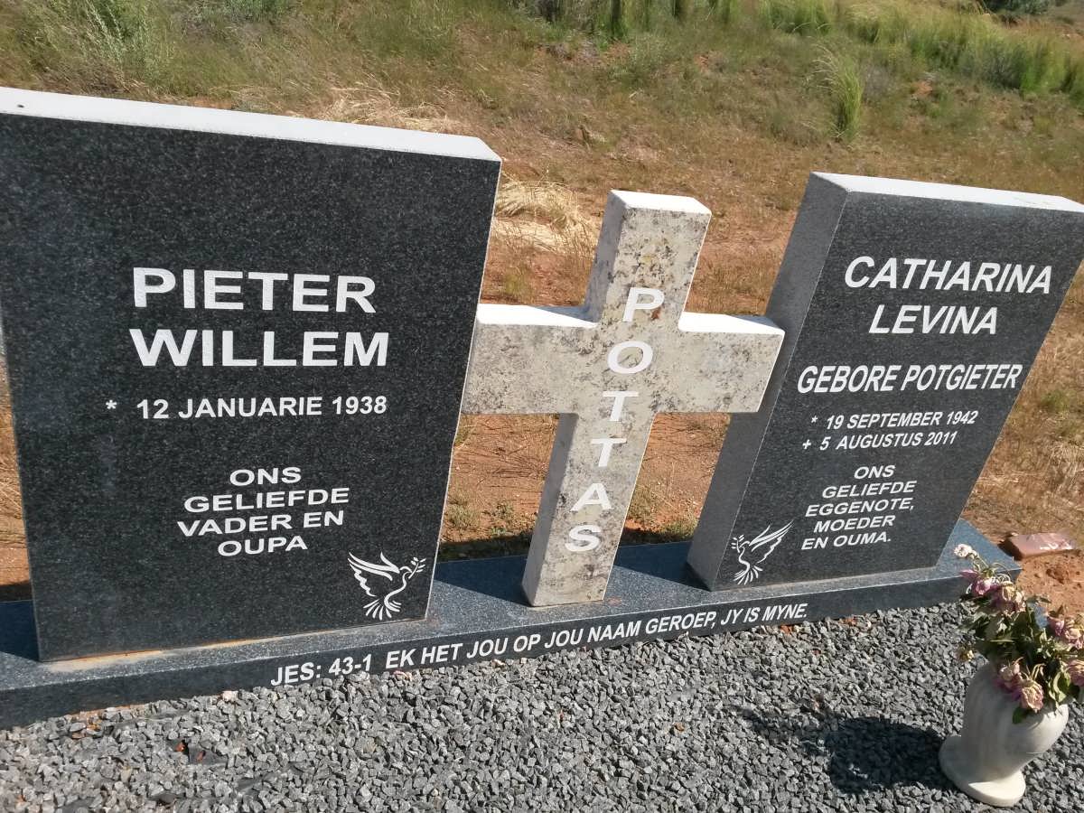 POTTAS Pieter Willem 1938- &amp; Catharina Levina POTGIETER 1942-2011