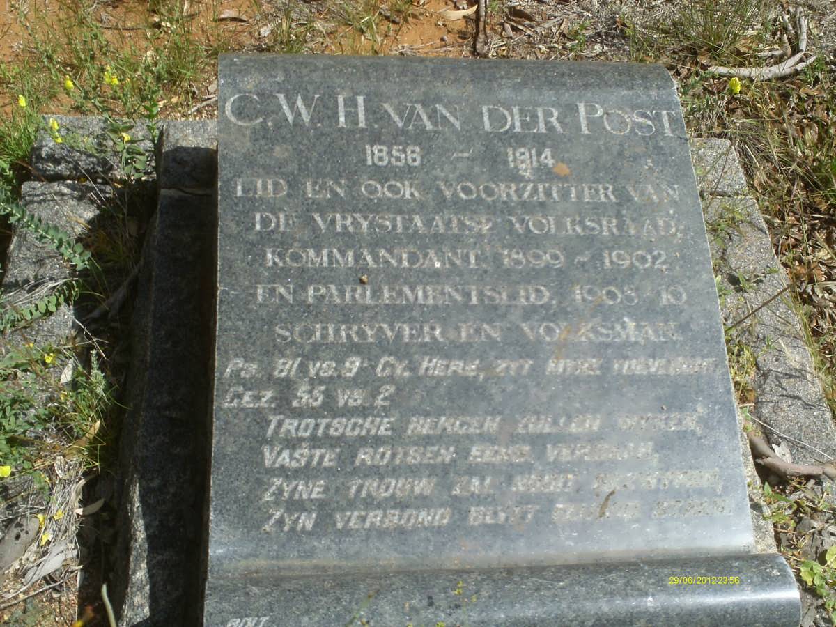 POST C.W.H., van der 1856-1914