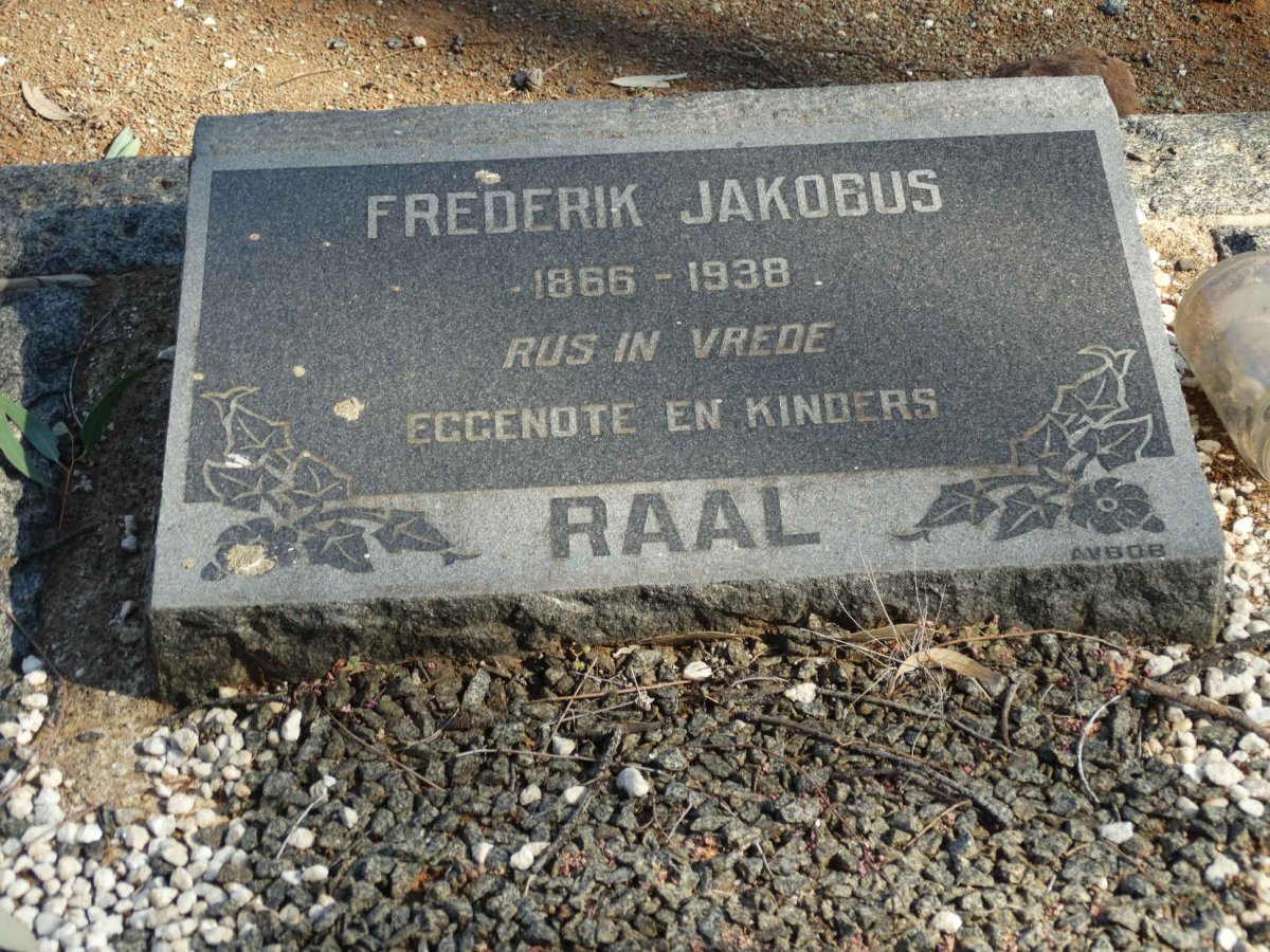 RAAL Frederik Jakobus 1866-1938
