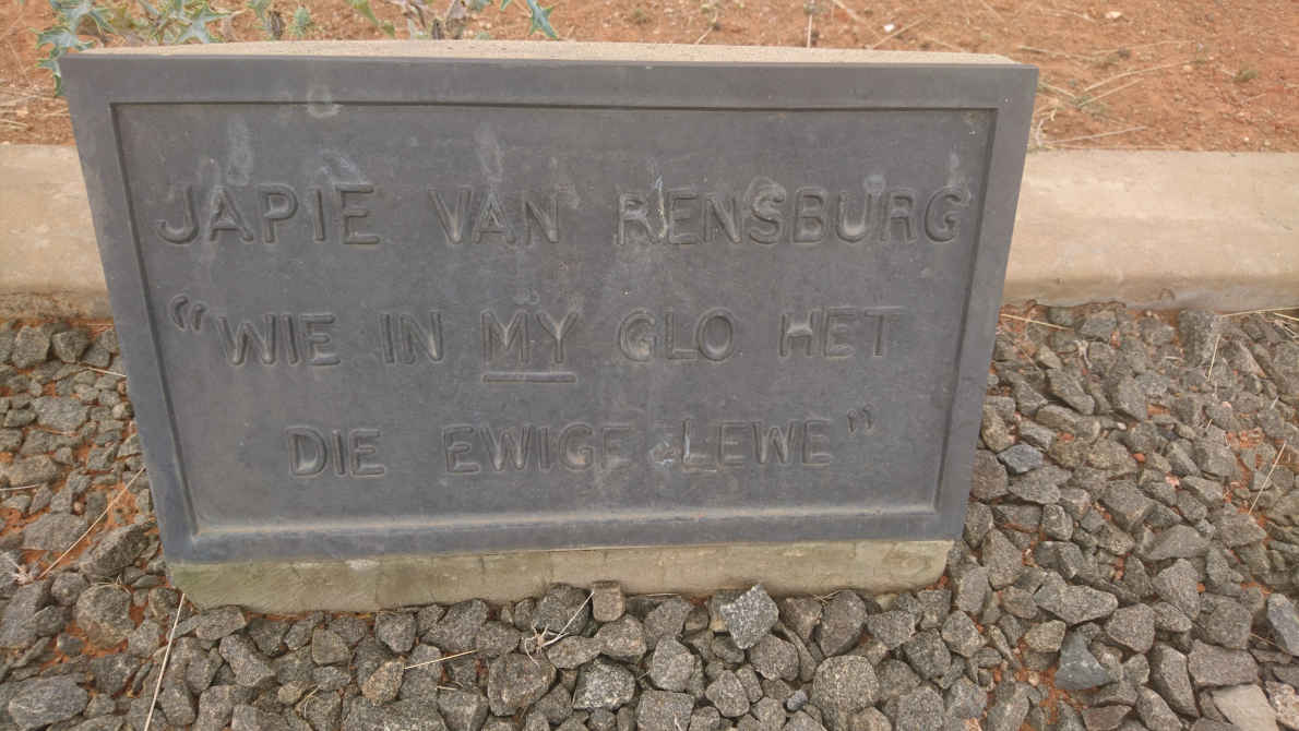 RENSBURG Japie, van