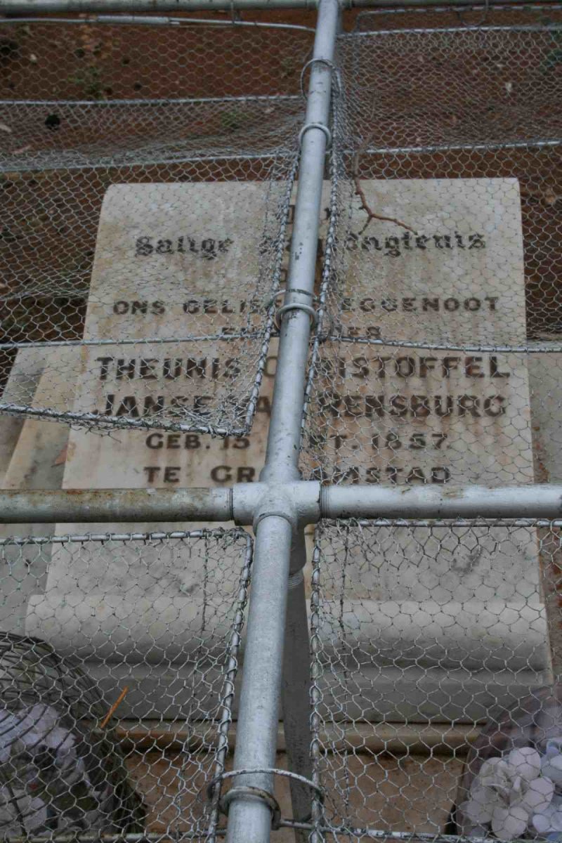 RENSBURG Theunis Christoffel, Janse van 1857-1933