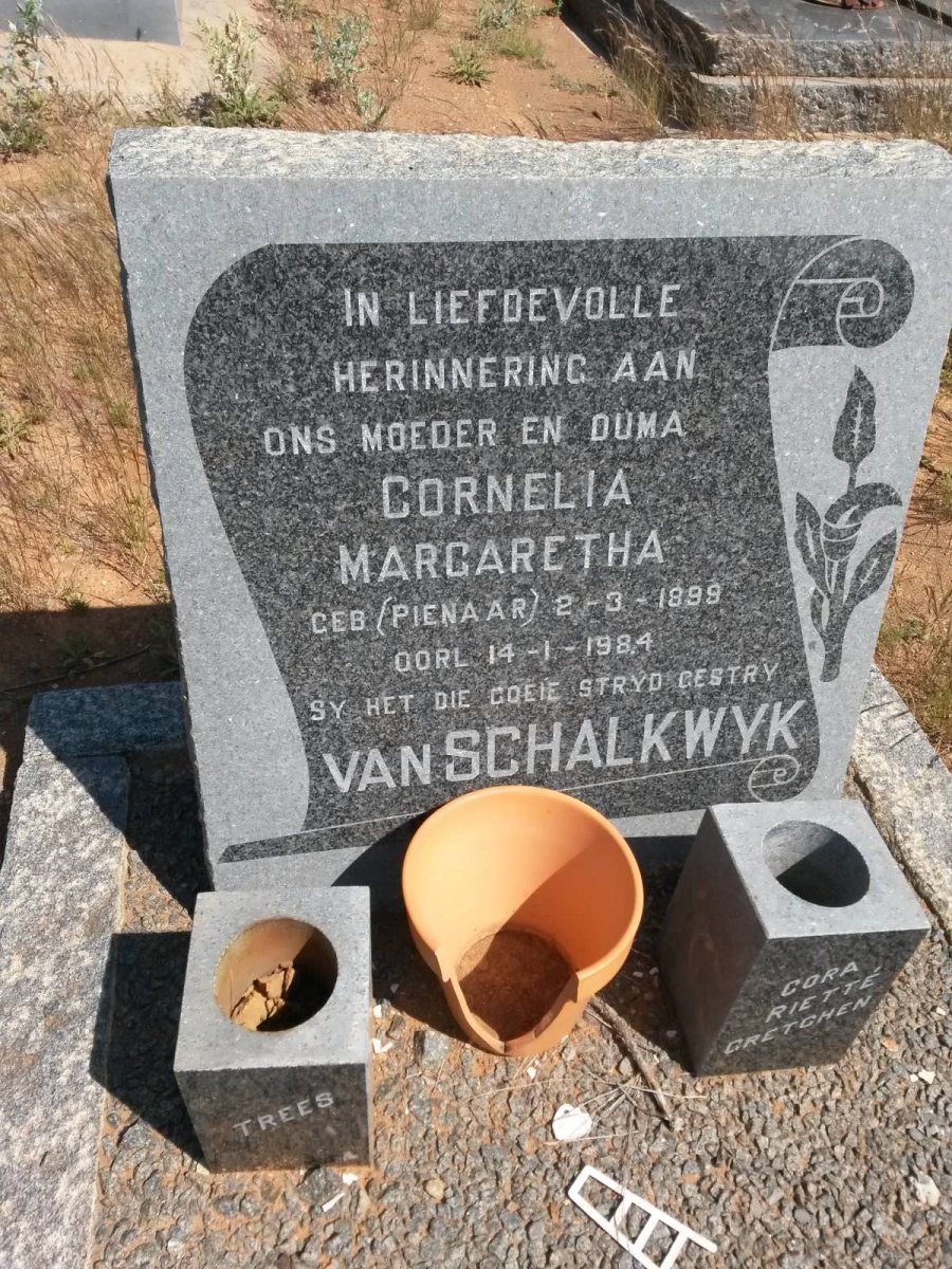 SCHALKWYK Cornelia Margaretha, van nee PIENAAR 1899-1984