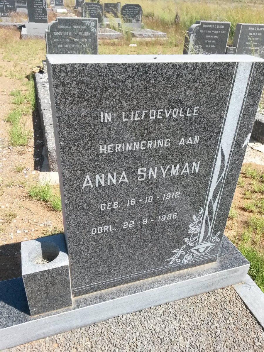 SNYMAN Anna 1912-1986