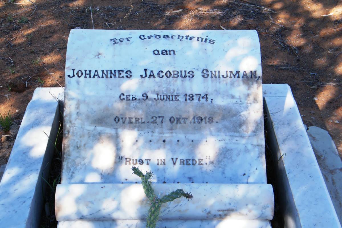 SNIJMAN Johannes Jacobus 1874-1918