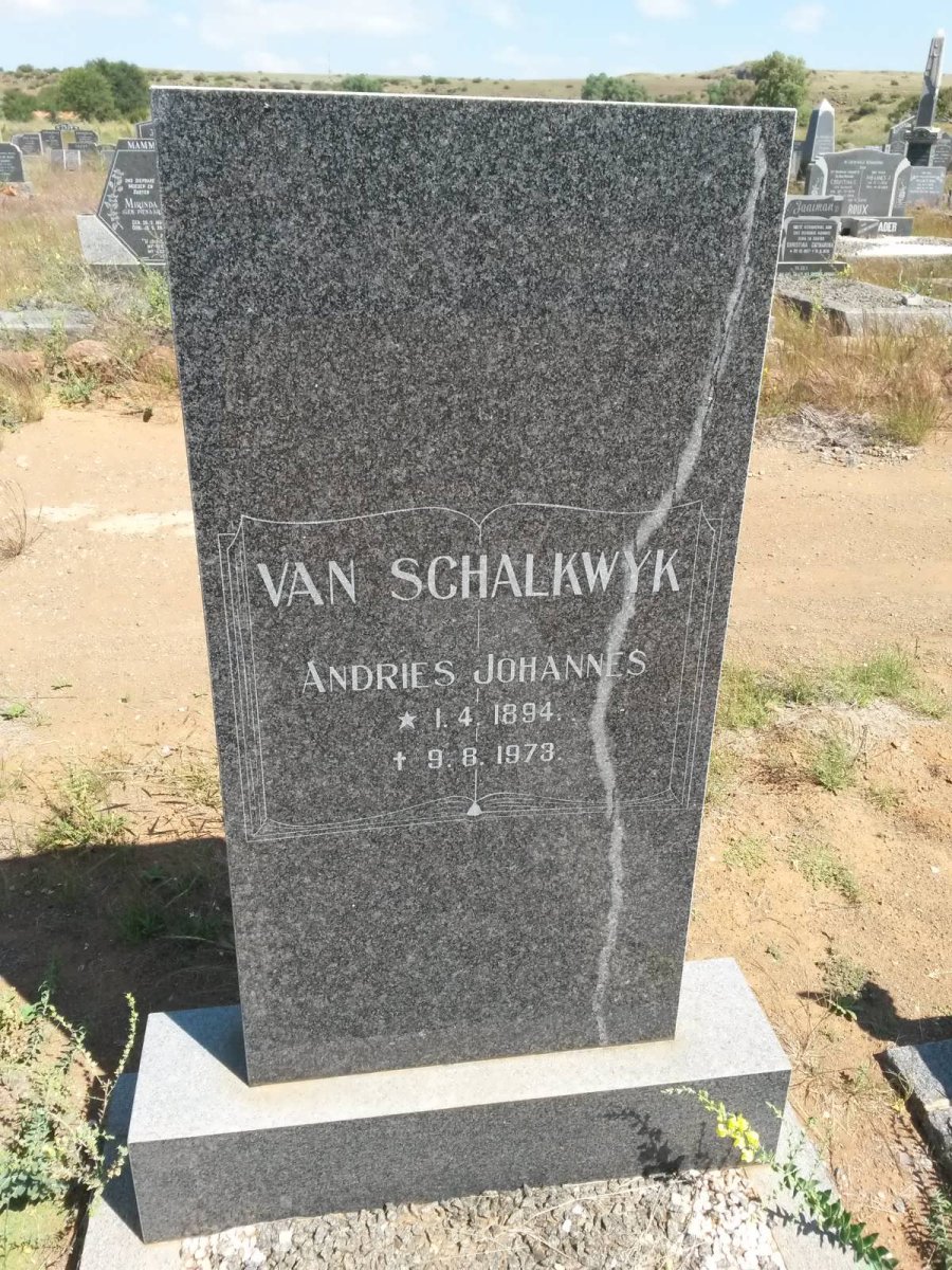 SCHALKWYK Andries Johannes, van 1894-1973