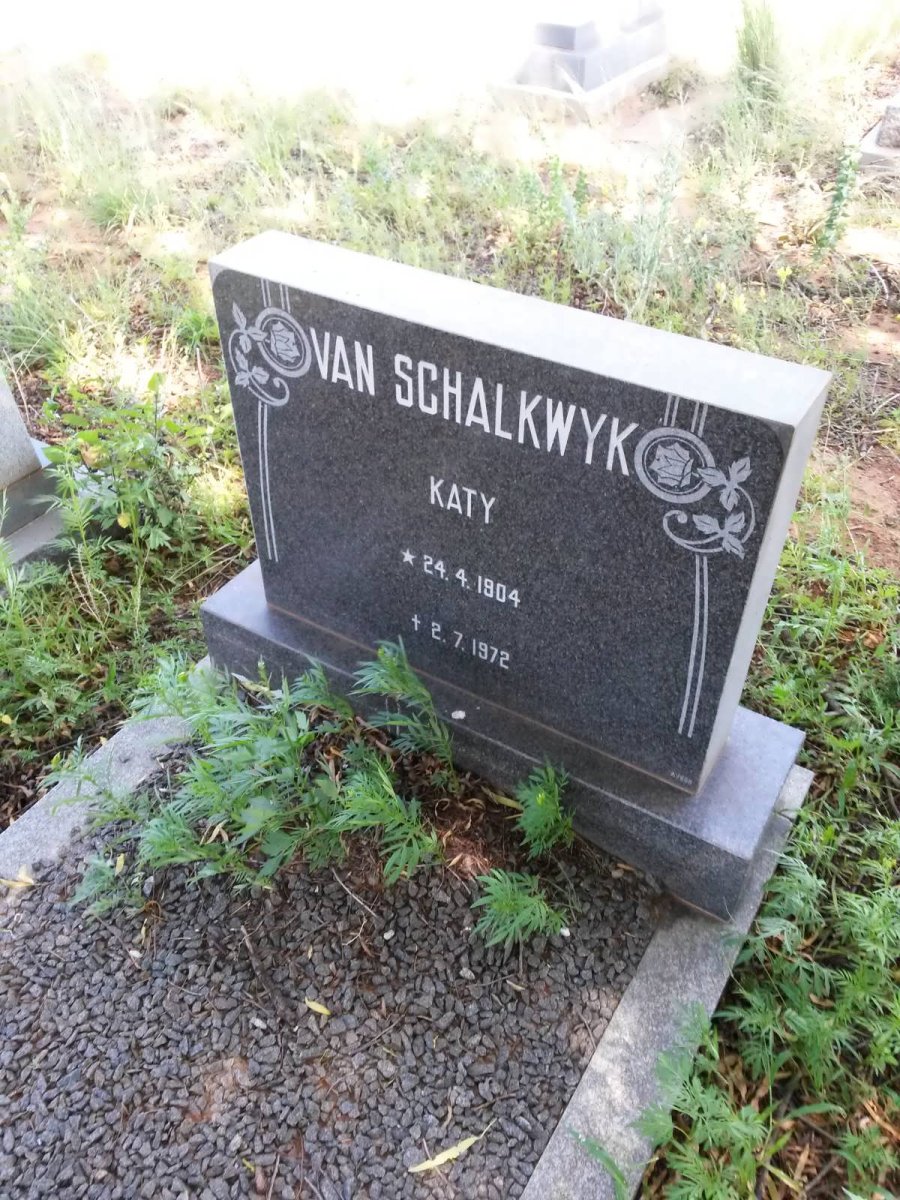 SCHALKWYK Katy, van 1904-1972